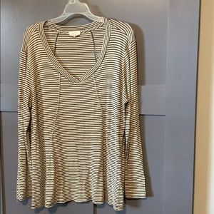 Tan/Black Striped Shirt